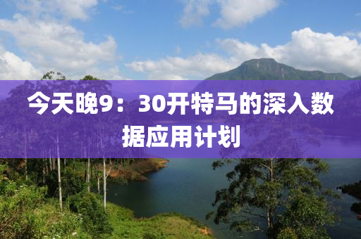 今天晚9：30開特馬的深入數(shù)據(jù)應(yīng)用計劃木工機械,設(shè)備,零部件