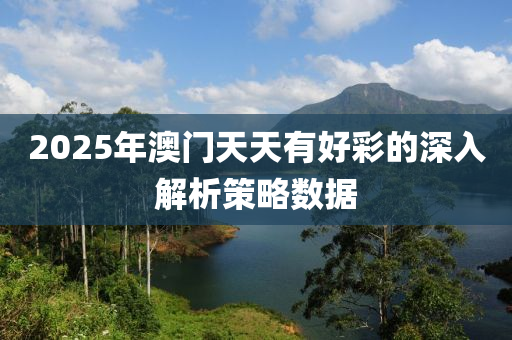 2025年澳門天天有好彩的深入解析策略數據木工機械,設備,零部件