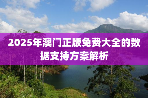 2025年澳門正版免費大全的數(shù)據(jù)支持方案解析木工機械,設(shè)備,零部件