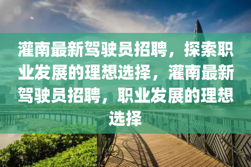 灌南最新駕駛員招聘，探索職業(yè)發(fā)展的理想選擇，灌南最新駕駛員招聘，職業(yè)發(fā)展的理想選擇