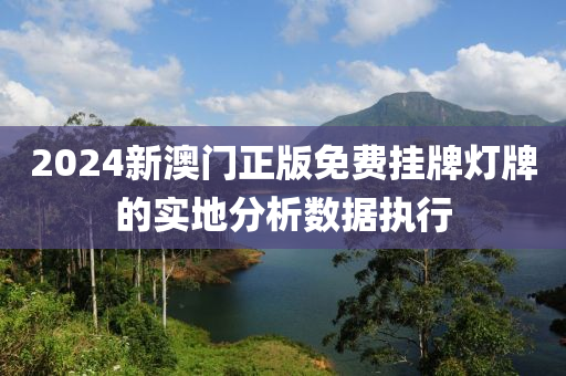 2024新澳門正版免費(fèi)掛牌燈牌的實(shí)地分析數(shù)據(jù)執(zhí)行