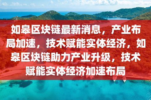 如皋區(qū)塊鏈最新消息，產業(yè)布局加速，技術賦能實體經濟，如皋區(qū)塊鏈助力產業(yè)升級，技術賦能實體經濟加速布局