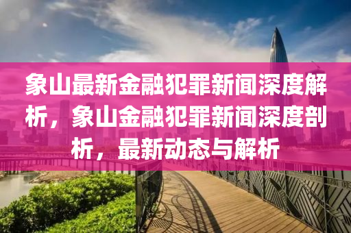 象山最新金融犯罪新聞深度解析，象山金融犯罪新聞深度剖析，最新動態(tài)與解析