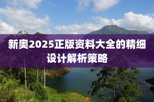 新奧2025正版資料大全的精細設計解析策略