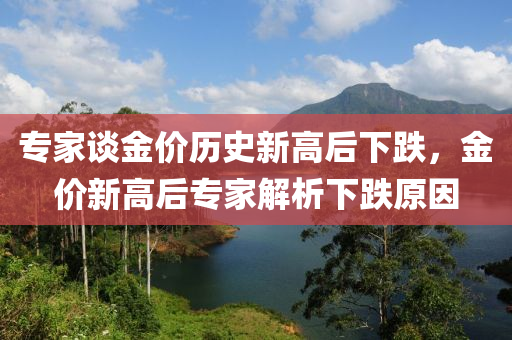 專家談金價歷史新高后下跌，金價新高后專家解析下跌原因木工機械,設(shè)備,零部件