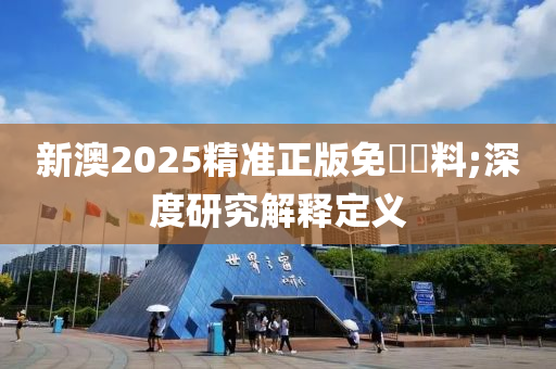 新澳2025精準(zhǔn)正版免費(fèi)資料;深度研究解釋定義