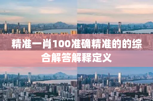 精準一肖100準確精準的的綜合解答解釋定義