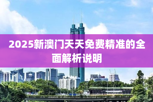 2025新澳門天天免費精準的全面解析說明