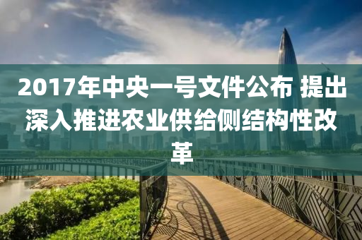 2017年中央一號文件公布 提出深入推進(jìn)農(nóng)業(yè)供給側(cè)結(jié)構(gòu)性改革