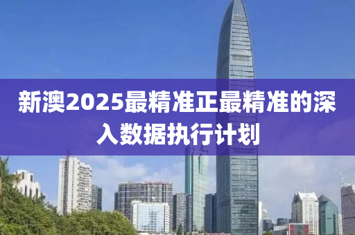 新澳2025最精準正最精準的深入數(shù)據(jù)執(zhí)行計劃