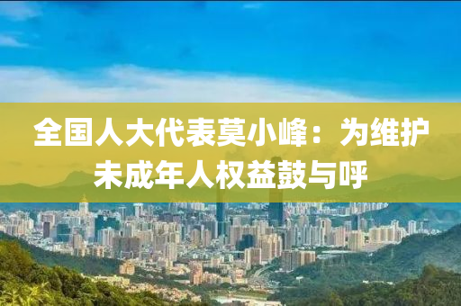 全國人大代表莫小峰：為維護未成年人權益鼓與呼木工機械,設備,零部件