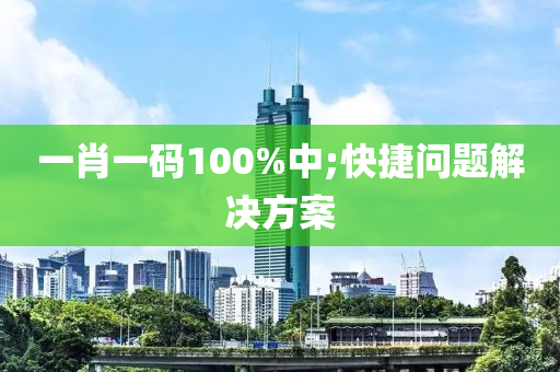 一肖一碼100%中;快捷問(wèn)題解決方案