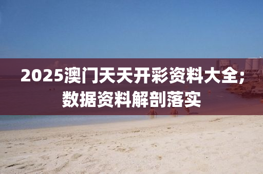 2025澳門天天開彩資料大全;數(shù)據(jù)資料解剖落實