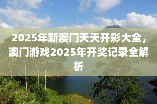 2025年新澳門天天開彩大全，澳門游戲2025年開獎記錄全解析木工機(jī)械,設(shè)備,零部件