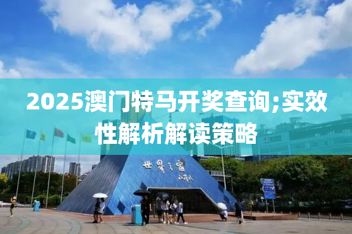 2025澳門特馬開獎查詢;實效性解析解讀策略