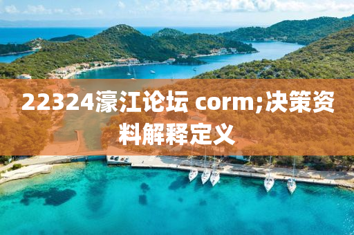 22324濠江論壇 corm;決策資料解釋定義