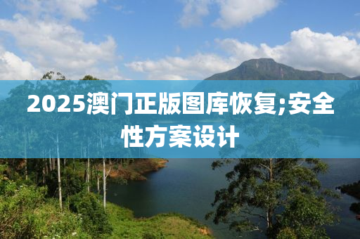 2025澳門正版圖庫恢復(fù);安全性方案設(shè)計(jì)