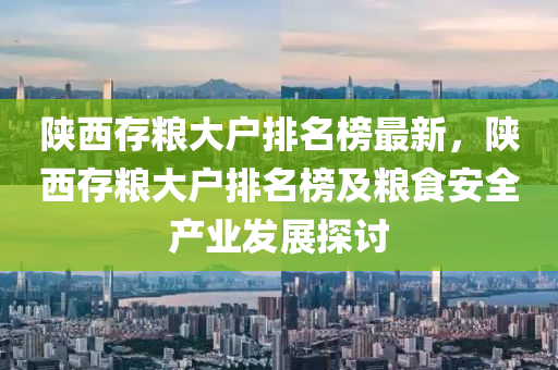 陜西存糧大戶排名榜最新，陜西存糧大戶排名榜及糧食安全產業(yè)發(fā)展探討木工機械,設備,零部件