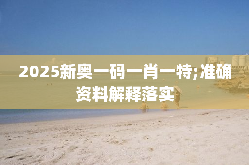 2025新奧一碼一肖一特;準(zhǔn)確資料解釋落實木工機(jī)械,設(shè)備,零部件