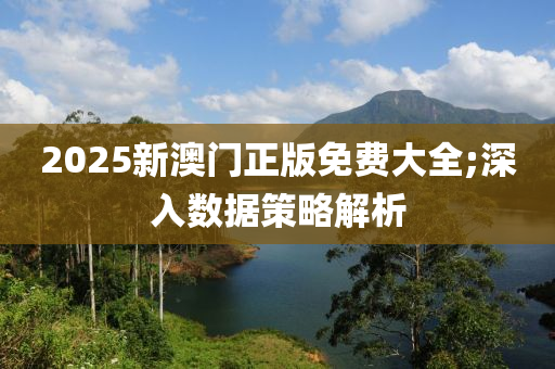 2025新澳門正版免費大全;深入數(shù)據(jù)策略解析