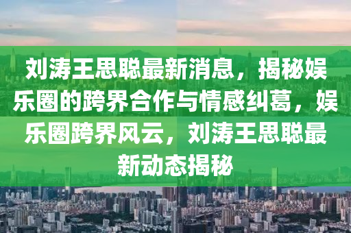 劉濤王思聰最新消息，揭秘娛樂(lè)圈的跨界合作與情感糾葛，娛樂(lè)圈跨界風(fēng)云，劉濤王思聰最新動(dòng)態(tài)揭秘木工機(jī)械,設(shè)備,零部件