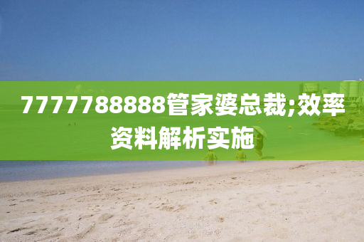 7777788888管家婆總裁;效率資料解析實(shí)施