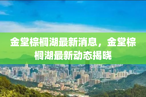 金堂棕櫚湖最新消息，金堂棕櫚湖最新動態(tài)揭曉木工機械,設(shè)備,零部件