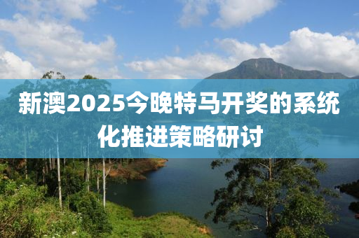 新澳2025今晚特馬開獎的系統(tǒng)化推進策略研討