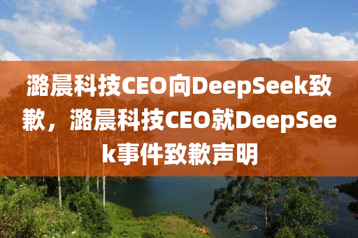 潞晨科技CEO向DeepSeek致歉，潞晨科技CEO就DeepS木工機械,設備,零部件eek事件致歉聲明