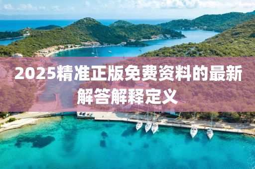 2025精準正版免費資料的最新解答解釋定義