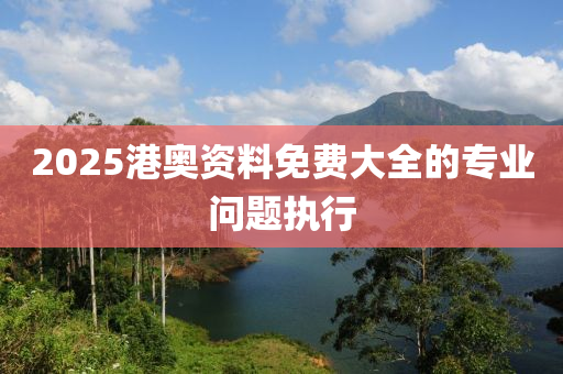 2025港奧資料免費大全的專業(yè)問題執(zhí)行