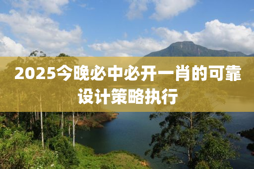 2025今晚必中必開一肖的可靠設計策略執(zhí)行