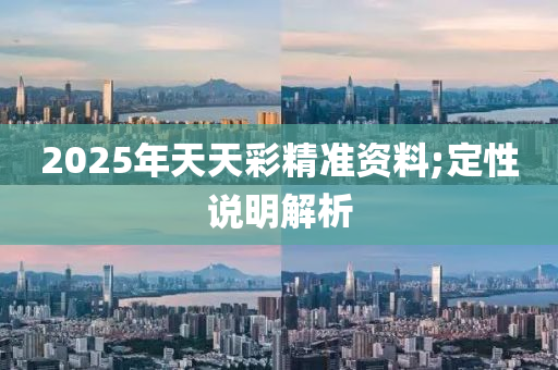 2025年天天彩精準(zhǔn)資料;定性說明解析