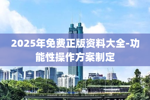 2025年免費(fèi)正版資料大全-功能性操作方案制定