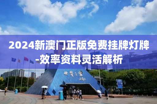 2024新澳門正版免費(fèi)掛牌燈牌-效率資料靈活解析木工機(jī)械,設(shè)備,零部件