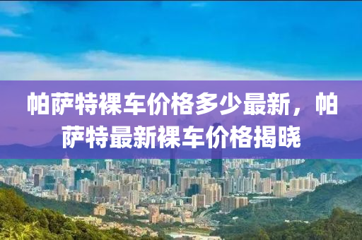 帕薩特裸車價格多少最新，帕薩特最新裸車價格揭曉木工機械,設(shè)備,零部件