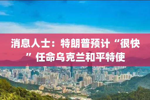 消息人士：特朗普預(yù)計“很快”任命烏克蘭和平特使木工機(jī)械,設(shè)備,零部件