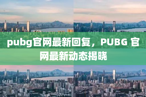 pubg官網(wǎng)最新回復，PUBG 官網(wǎng)最新動態(tài)揭曉木工機械,設備,零部件