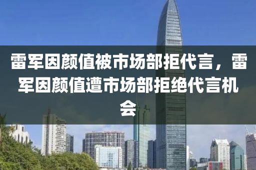 雷軍因顏值被市場部拒代言，雷軍因顏值遭市場部拒絕代言機會