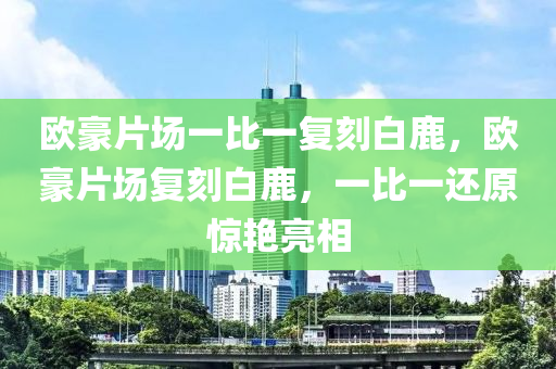 歐豪片場一比一復(fù)刻白鹿，歐豪片場復(fù)刻白鹿，一比一還原驚艷亮相木工機械,設(shè)備,零部件