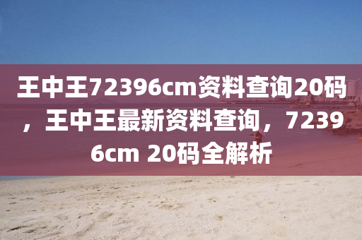 王中王72396cm資料查詢20碼，王中王最新資料查詢，72396cm 20碼全解析