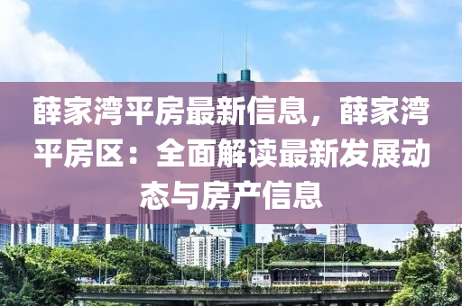 薛家灣平房最新信息，薛家灣平房區(qū)：全面解讀最新發(fā)展動態(tài)與房產(chǎn)信息