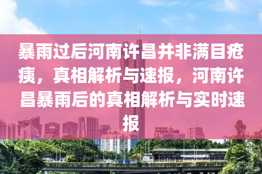 暴雨過后河南許昌并非滿目瘡痍，真相解析與速報(bào)，河南許昌暴雨后的真相解析與實(shí)時(shí)速報(bào)木工機(jī)械,設(shè)備,零部件