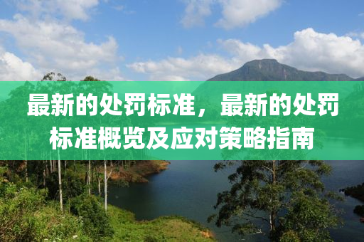 最新的處罰標準，最新的處罰標準概覽及應對策略指南木工機械,設備,零部件