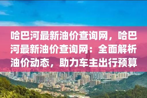 哈巴河最新油價(jià)查詢網(wǎng)，哈巴河最新油價(jià)查詢網(wǎng)：全面解析油價(jià)動(dòng)態(tài)，助力車主出行預(yù)算