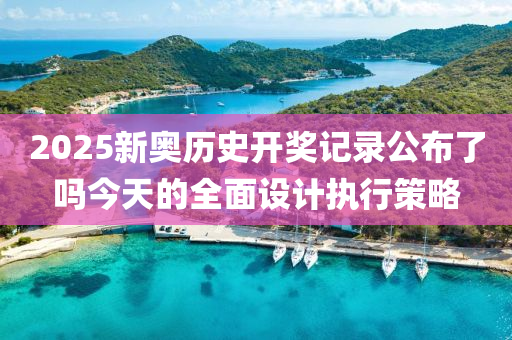 2025新奧歷史開獎記錄公布了嗎今天的全面設(shè)計執(zhí)行策略