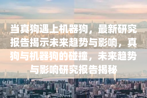 當(dāng)真狗遇上機器狗，最新研究報告揭示未來趨勢與影響，真狗與機器狗的碰撞，未來趨勢與影響研究報告揭秘木工機械,設(shè)備,零部件