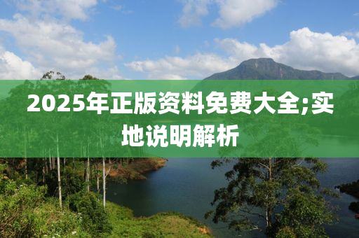 2025年正版資料免費大全;實地說明解析