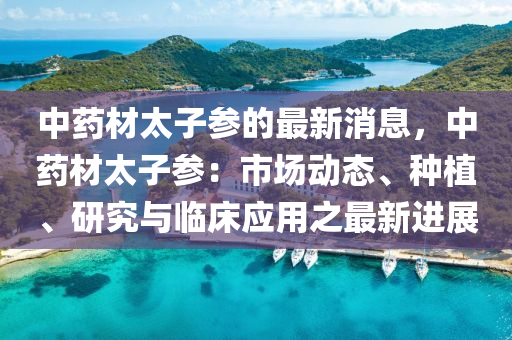 中藥材太子參的最新消息，中藥材太子參：市場動態(tài)、種植、研究與臨床應(yīng)用之最新進展木工機械,設(shè)備,零部件