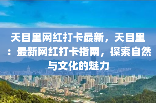 天目里網(wǎng)紅打卡最新，天目里：最新網(wǎng)紅打卡指南，探索自然與文化的魅力木工機(jī)械,設(shè)備,零部件